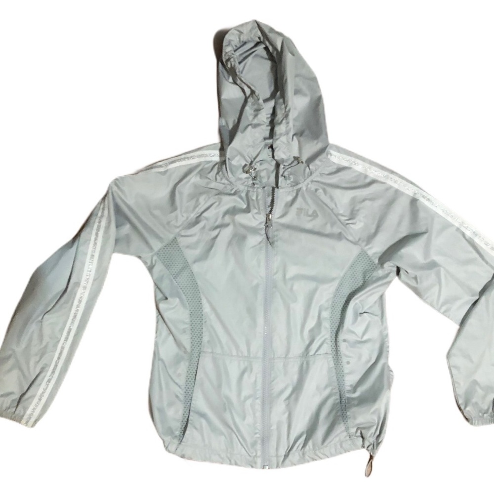 Fila sport jacket size small,reflective with bling